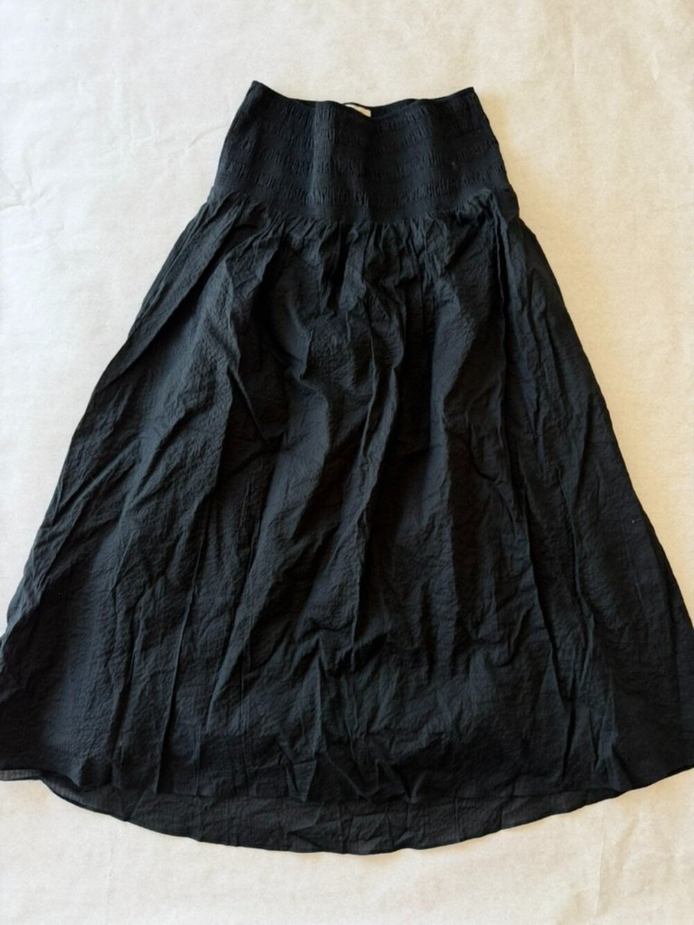 AYR The Ever After Maxi Skirt with Smocked Waist Black Sz M